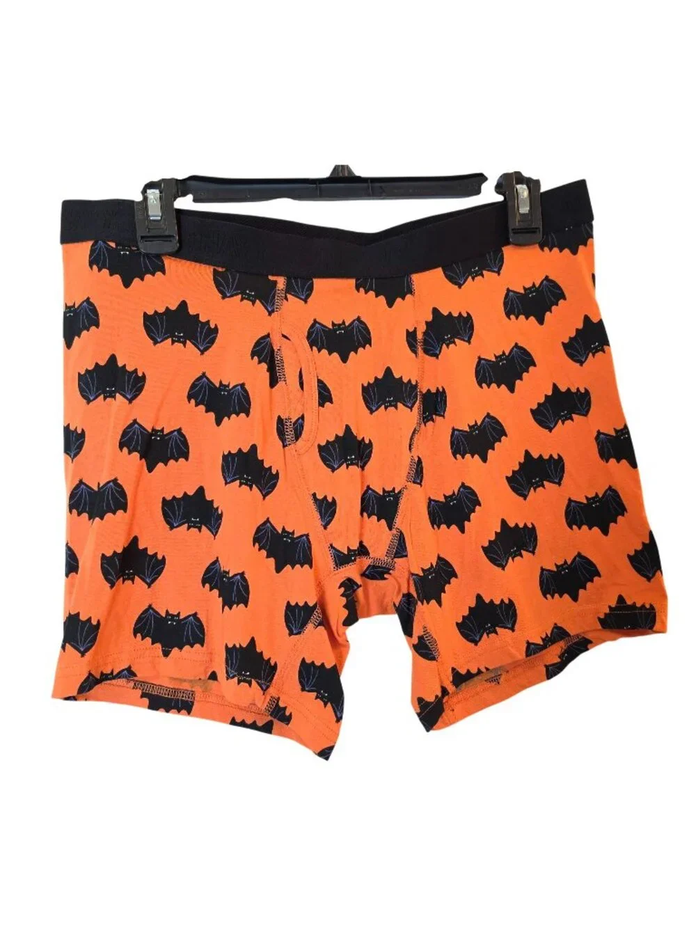 Old Navy Halloween Bat Print Boxer Briefs Men’s Size L Orange Black NWOT
